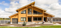 Дом в стиле модерн из клееного бруса по проекту Ольденбург - фото 2 на сайте Holz House